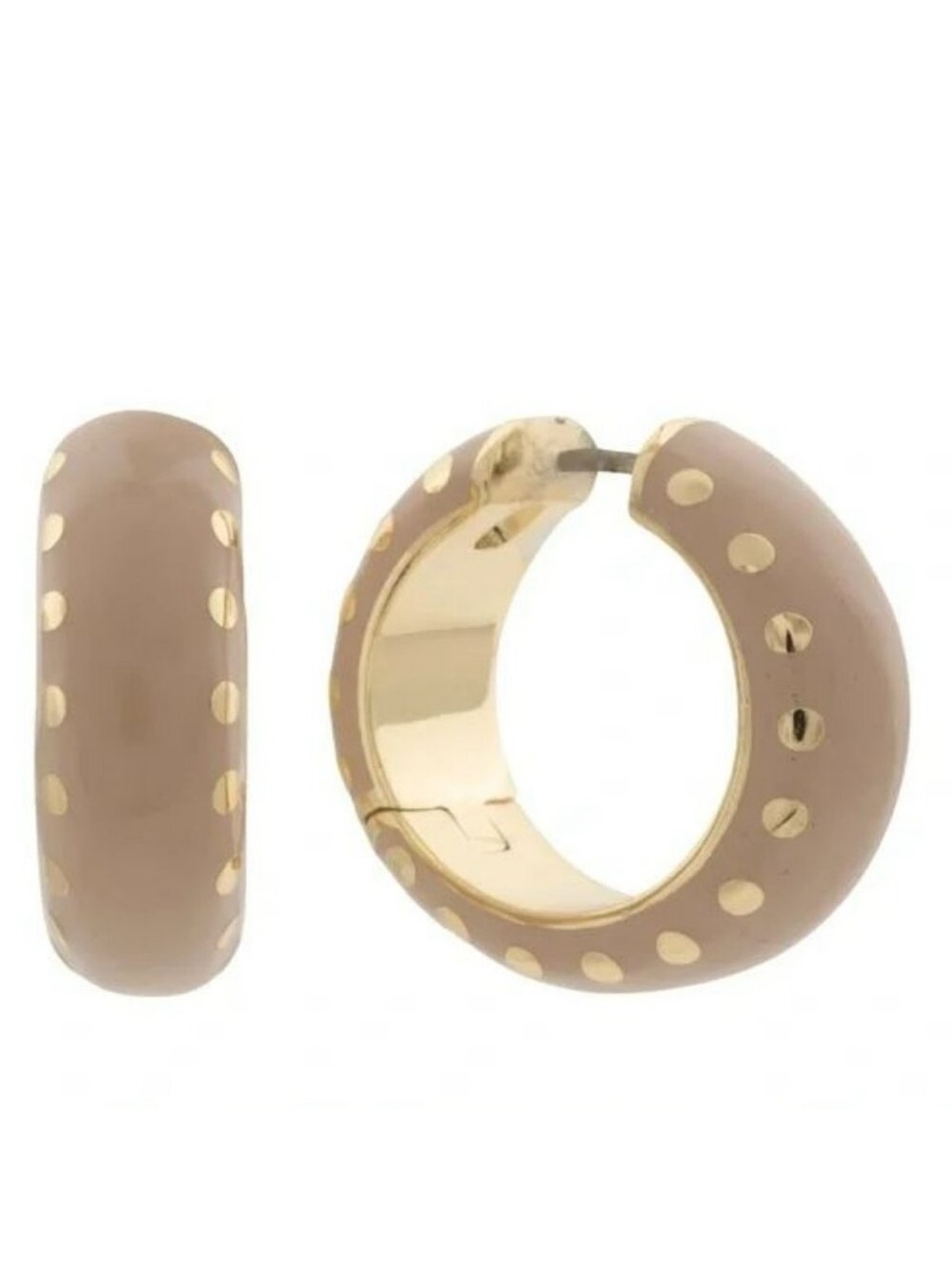 New Gorjana Asher Hoops - Stone Enamel Dots 18k Gold Plated